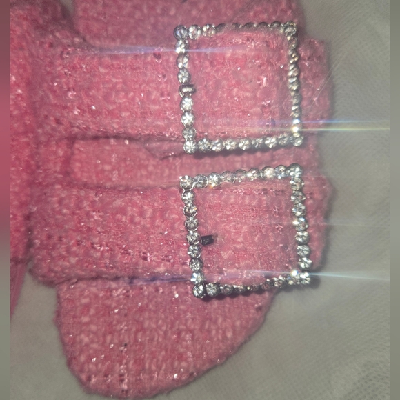 Steve Madden Pink Textured Slide Sandals - Picture 4 of 5